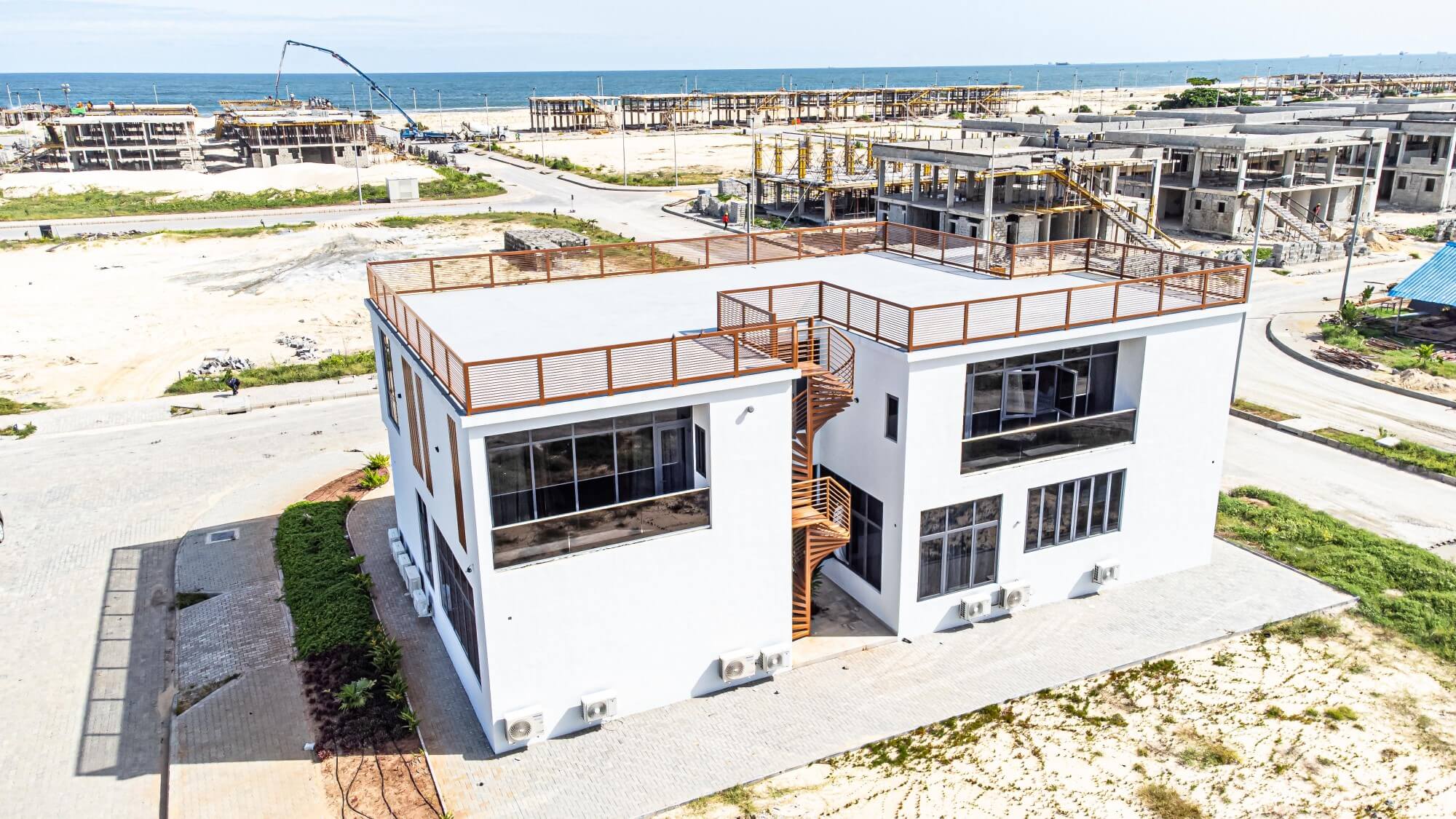 Aerial-View-3-Rafters-Properties-Maiyegun Beach Estate Duplex - Jakande Lagos